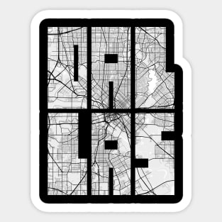 Dallas, USA City Map Typography - Light Sticker